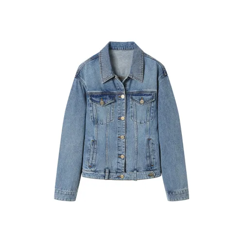 GREEN BELT Джинсовая куртка Женская Синяя