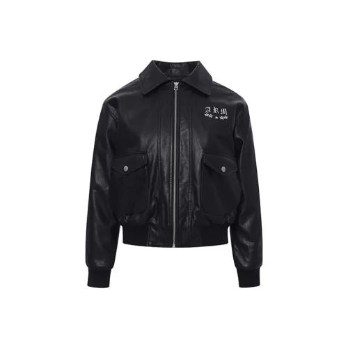 Ariseism Кожа Куртка Женская Черная