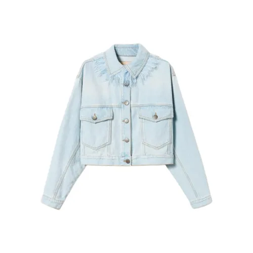TWINSET Milano Denim Куртка Женская Светло-Синяя
