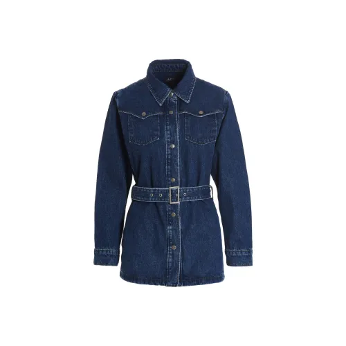 A.P.C Синие Женские Джинсовые Куртки