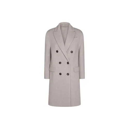 BRUNELLO CUCINELLI Пальто Женское Светлый Бежевый