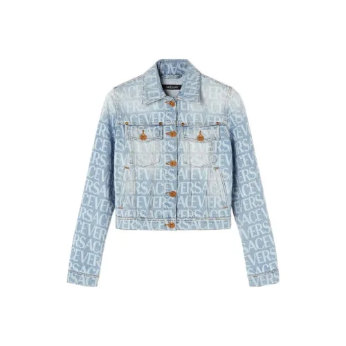VERSACE Светло-синие Женские Джинсовые Куртки