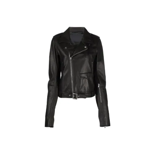 RICK OWENS Черные Женские Кожаные Куртки