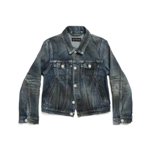 Balenciaga SS23 Denim Jacket Small Size Fit Women's Blue Баленсиага SS23 Деним Куртка Маленький Размер Форма Женская Синяя