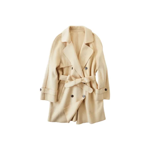 XIANGYING Желтое Женское Пальто