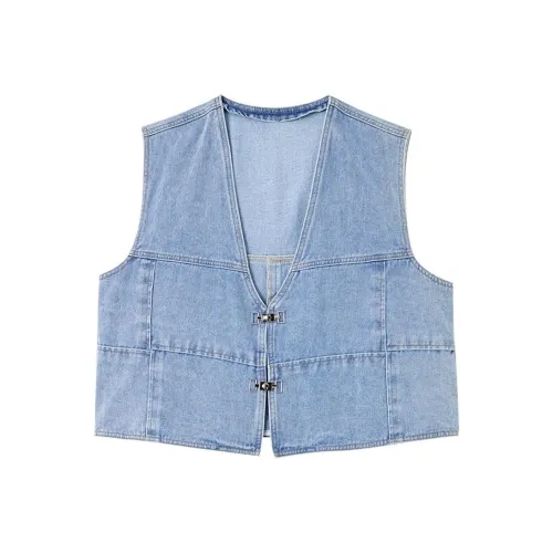 OUNIXUE Синий Женские Жилеты