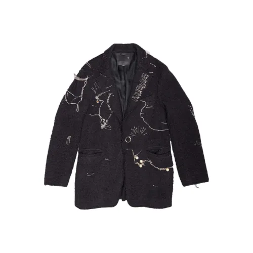 R13 FW24 Бизнес-костюм Пальто Женское Черное