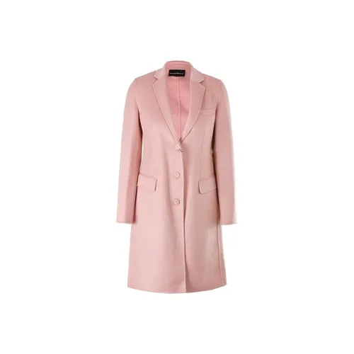 EMPORIO ARMANI SS23 Velvet Feel Пальто Женское Розовый