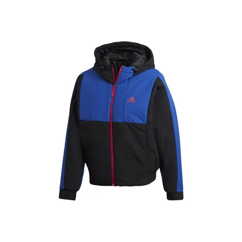 Adidas Чёрно-синий Многоцветный Женские Объёмные куртки (пуфы)