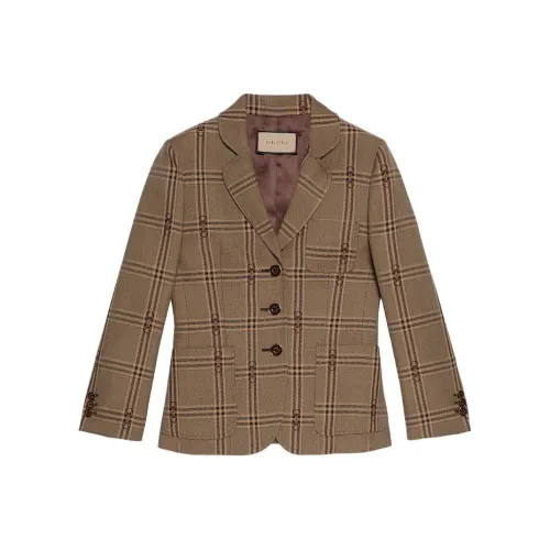 GUCCI Бизнес-костюм пальто женское коричневый