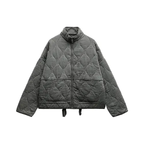 ZARA ZW Series Серые Женские Объёмные Куртки (Пуфы)
