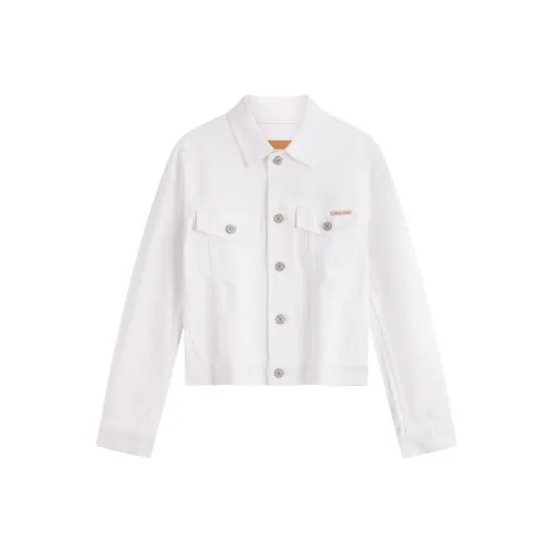 CALVIN KLEIN Denim Куртка Женская Dawn White
