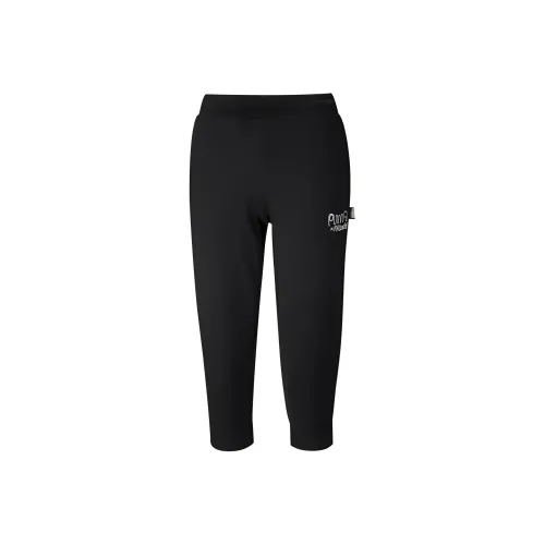 PUMA X Mr. Doodle Вязаные тренировочные брюки женские черные