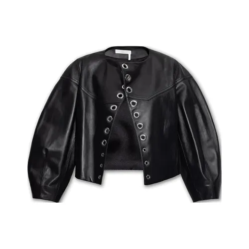 Chloe SS23 Кожа Куртка Женская Черная