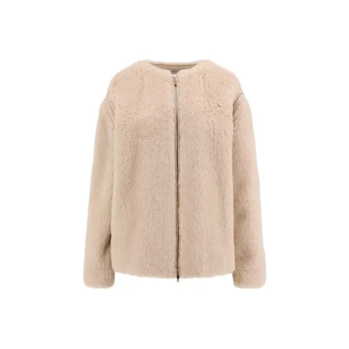 MaxMara Вельвет Feel Пальто Женское Кожа