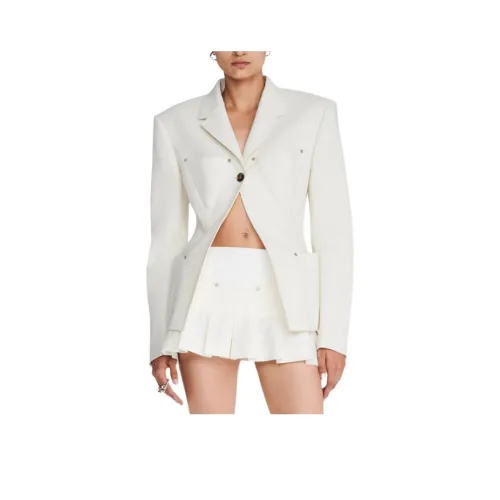 DION LEE SS24 CONSTRUCT FEMME Куртка Бизнес Костюм Женская Айвори Айвори