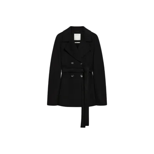 Спортивная коллекция Ella кашемировая смесь стиль Robe куртка пальто женский черный