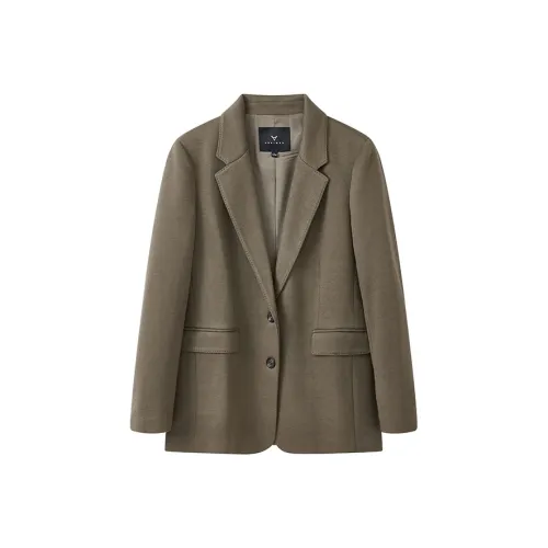 Yu Qianwen Бизнес-костюм женский оливково-зеленый