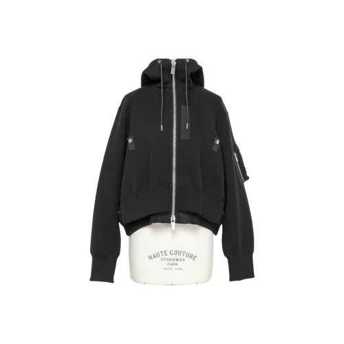 sacai Черные Женские Объемные Куртки (Пуфы)