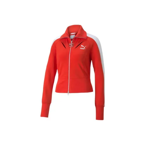 PUMA LUXE SPORT T7 Track Куртка Женская Красная