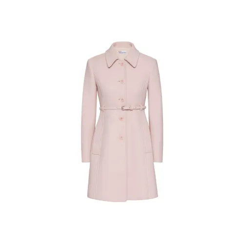 RED VALENTINO Кашемир Шерсть Пальто Женское Розовый