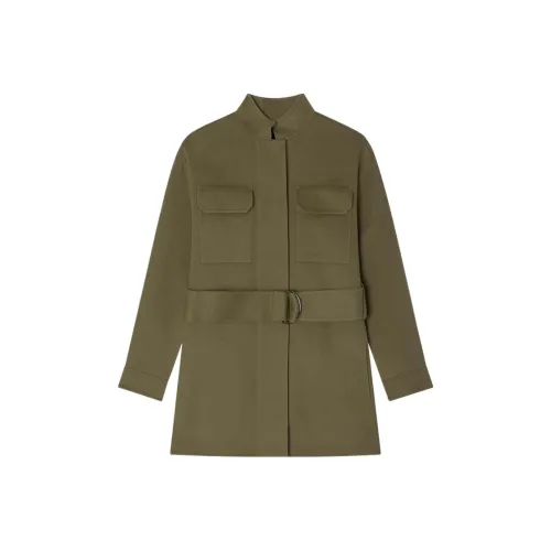 Theory Хаки зеленый Женские бархатные куртки