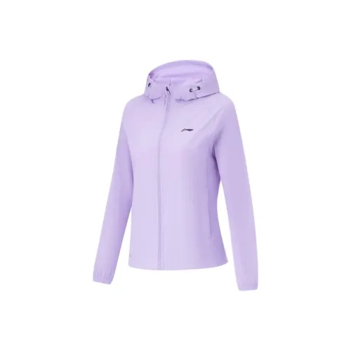 LINING Running Collection Веро-розовый фиолетовый Женская одежда с защитой от УФ-лучей