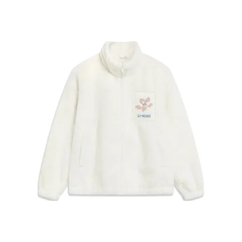 LINING Sports Life Collection Сливочный Женские Бархатные Куртки