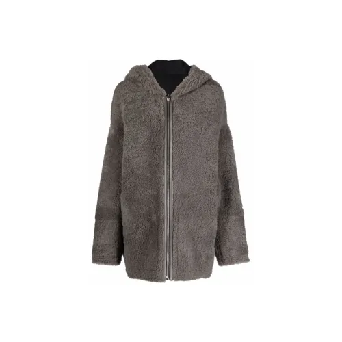 RICK OWENS Серый Женские меховые изделия