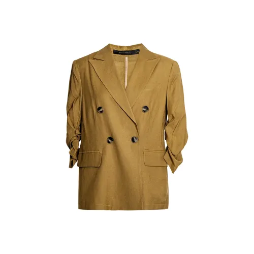 ROEYSHOUSE Бизнес-костюм женский коричневый желтый