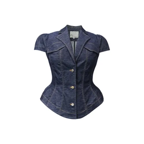 SIQIZ Королевский синий Женские Рубашки