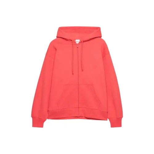 ARITZIA Cozy Sweatfleece Boyfriend Zip Hoodie Sweatshirt Women's Cherry Red Cherry Red