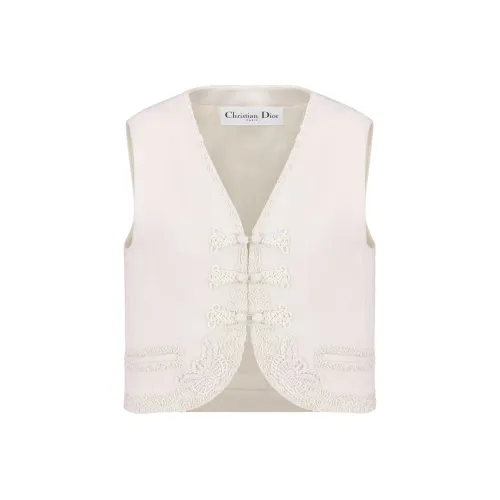DIOR Экрю Женские Жилеты