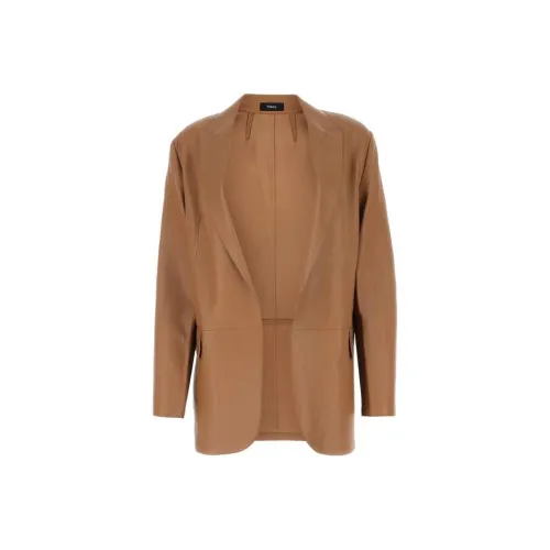 Theory Коричневые Женские Кожаные Куртки