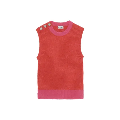 GANNI Апельсиновые Женские Жилеты