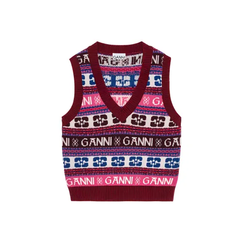 GANNI FW23 Жилет Женские Многоцветный