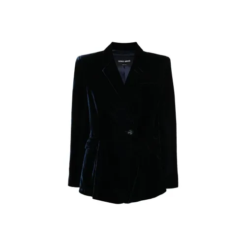 GIORGIO ARMANI SS24 Бизнес-костюм Пальто Женское Галактический синий