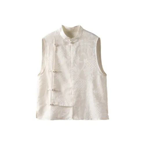 MAIGRE SIMHAT Жилет Женские Цвет нефритовой шпильки Белый