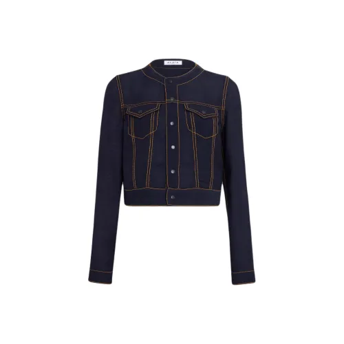 Alaia SS24 Куртки и Пальто Женские Джинсовый Синий