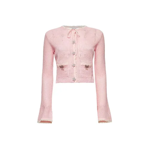 Self Portrait Трикотаж Женский Розовый