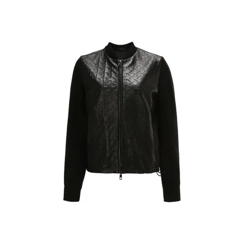 EMPORIO ARMANI Кожа Куртка Женская Черная
