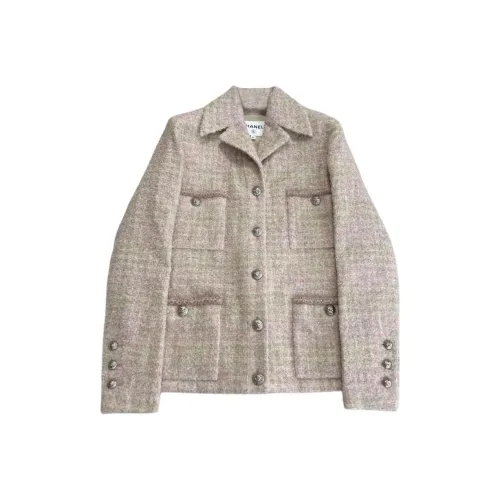 CHANEL FW24 Бизнес-костюм Пальто Женское Розовое