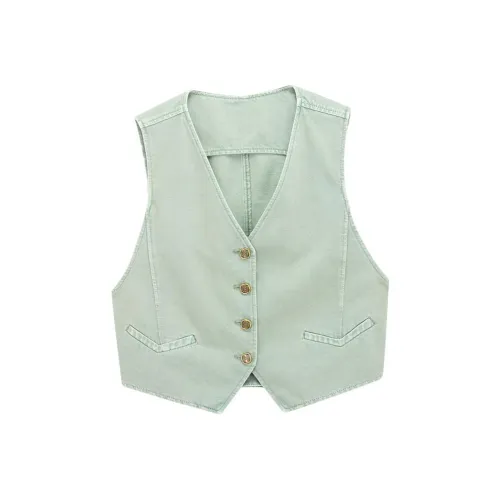 MSLAN Жилет Женские Iwao Чайно-зеленый