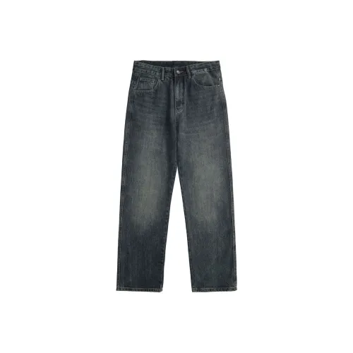 98SQUID Джинсы унисекс голубо-серого цвета