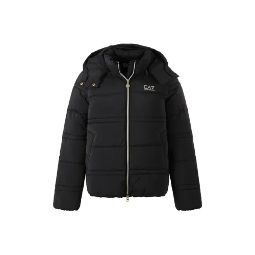 EMPORIO ARMANI EA7 SS24 Хлопковый пуховик женский черный