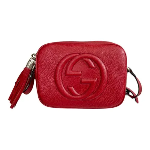 GUCCI Soho Коровья кожа Сумка через плечо Женская Красная