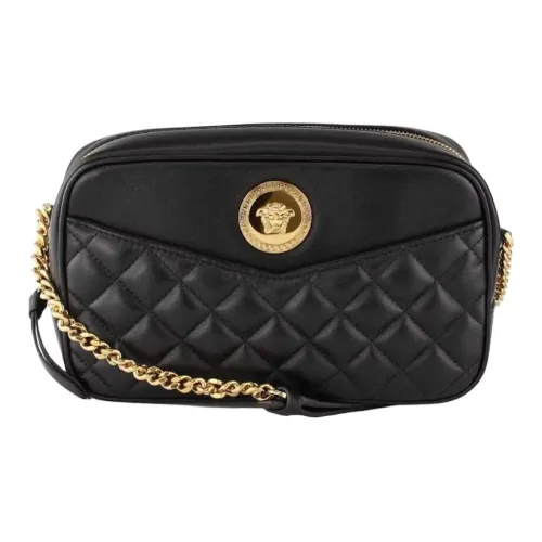 VERSACE Кожа Camera Сумка Плечевая Сумка Средний Женский Черный