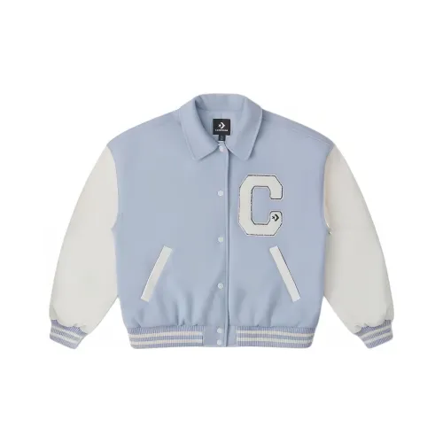 Конверс Бейсбольная куртка Женская Светло-синяя