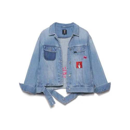Lee Синий Женские Джинсовые Куртки