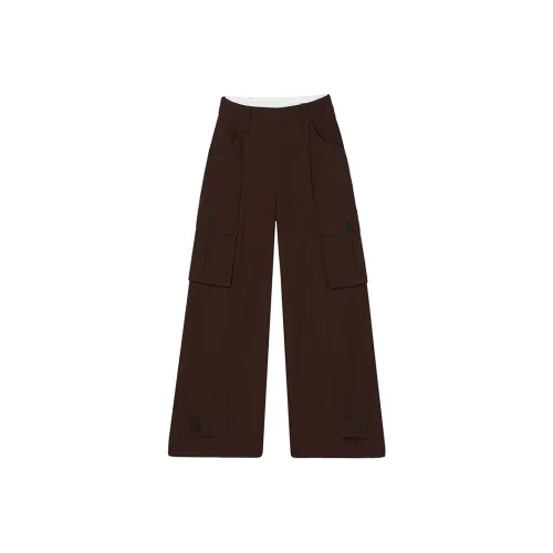 ZXZA Повседневные брюки Женские Коричневый